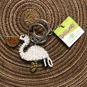 Grass Roots Beaded Keyring Pelican